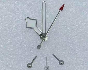 Custom Uhrenzeiger Set für VK63 Uhrwerk Luminous Chronograph Nadel Rote Spitze Pfeil Sekundenzeiger Mechaquartz Uhrmachermodifikation Teile