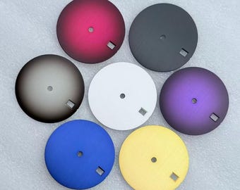 Custom Logo 28.5mm Blank Watch Dial for NH35 Movement Sunburst Texture Automatic Watch Face DIY Mod Replacement Part