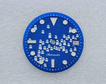 Custom Logo 28.5mm Ghost Pattern Dial Green Luminous NH35 NH36 NH38 Automatic Watch Mod Parts