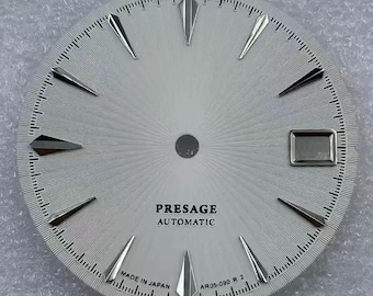 Custom Logo 28.5mm Watch Dial for NH35 Movement, Sunburst Texture Dial with Date Window, Mechanical Watch Modification Parts