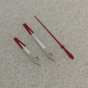 Modified watch hand set color blocking red, silver and green luminous hands suitable for Japanese NH35/36/4R/7S mechanical movement