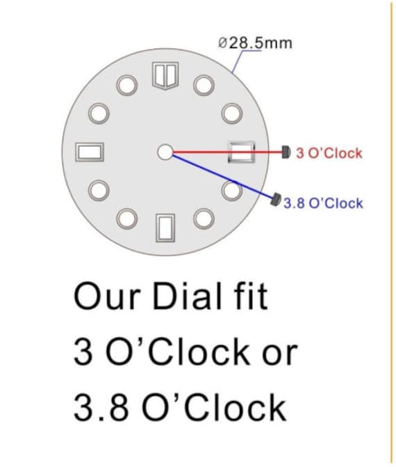 Watch Modified Calendar / Week Dial NH35/36 Luminous Calendar / Week Dial  NH35/36 Movement - Etsy