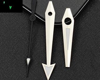 Custom Watch Hands for NH35 Movement, C3 Green Lume Three Color Hand Set, Red Silver Black Mechanical Watch Modification Parts