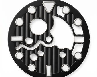 Skeleton Open Heart Uhr Zifferblatt 28.5 mm BGE9 Leuchtend für NH35 NH38 4R38 Automatik-Uhrwerk Wave Texture Custom Mod Teile DIY Herrenuhr-Gesicht