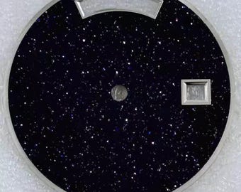 Natürlicher Edelstein Uhr Zifferblatt Ersatz für 8285 Bewegung Blau Goldstone Türkis Luxus Stein Zifferblatt Rohling für Benutzerdefinierte Logo Uhrenteile