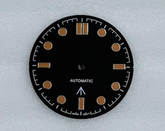 Custom Logo 31mm Watch Dial for NH35 Movement Green Luminous Automatic Watch Face DIY Mod Replacement Parts