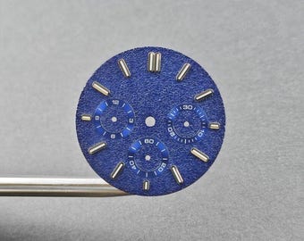 31mm Rose Gold Sandblasted Watch Dial for NH35 NH36 Movement, Green Lume Applied Indices, Custom Watch Mod Parts, Frosted Texture Face