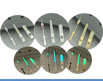 High-end modified watch hand gold/silver band C3/blue luminous for SBDX001 SKX007 NH35 movement large MM batch flower watch hand