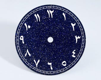 Custom Logo 28.5mm Blue Goldstone Starry Watch Dial Arabic Roman Numerals NH35 NH38 No Date Date Window Mod Parts