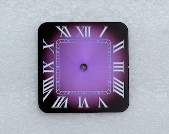 Custom Logo Square Roman Numeral Watch Dial Green Luminous for NH35 Movement Automatic Mechanical Watch Mod Replacement Part