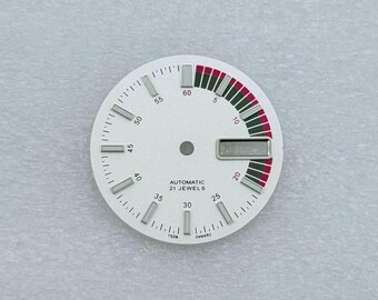 Custom Logo 28.5mm Silver Marker Dual Calendar Dial Green Lume NH36 Automatic Watch Mod Parts
