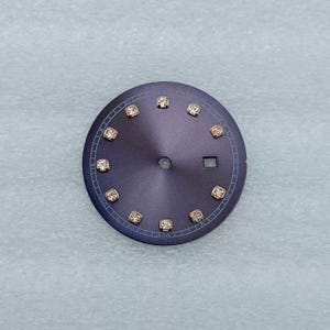 Custom Logo 24.5mm Ladies Gemstone Index Watch Dial for NH05 Movement Blank Automatic Watch Face Non Luminous Mod Part