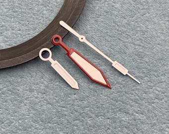 Custom Green Luminous Watch Hands for NH35 Movement Sword Style Hour Minute Second Hand Set DIY Automatic Watch Mod Parts