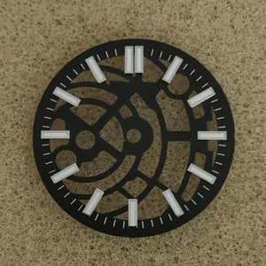 Modified watch accessories 28.5MM skeleton dial green luminous dial suitable for Japanese NH70 movement