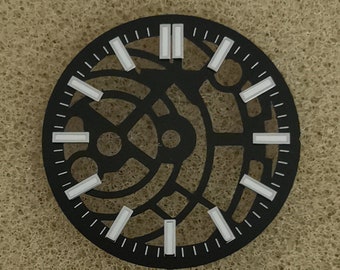 Modified watch accessories 28.5MM skeleton dial green luminous dial suitable for Japanese NH70 movement