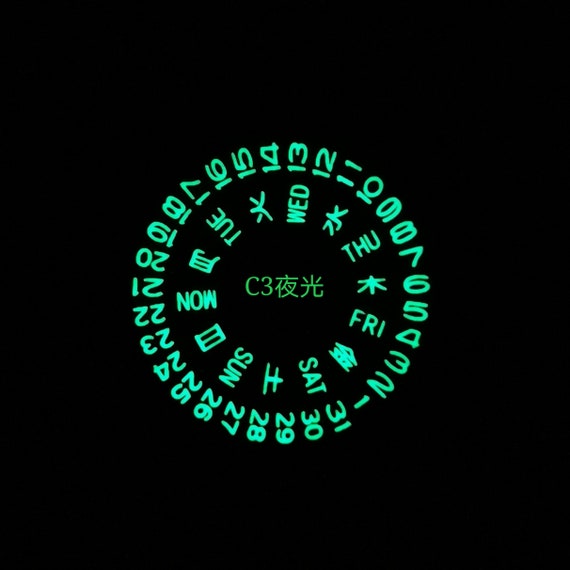 Watch Modified Calendar / Week Dial NH35/36 Luminous Calendar / Week Dial  NH35/36 Movement - Etsy