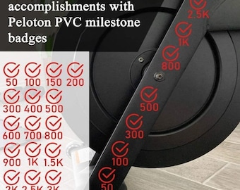 Fitness Decals-Milestone Stickers for Peloton Bike & Tread• Century Club• Cycling Milestone Decals (Set of 16)