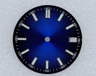 Uhren-Zifferblatt 28.5 mm Sunray Face für NH35 Automatik-Uhrwerk Schwarz Blau Grün Silber Braun Uhrenmodifikation Teile