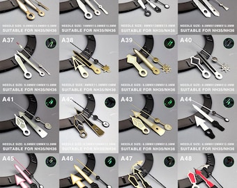 Einzigartige Uhrzeiger-Sammlung - Glowing Lume -Schwert & Pfeil Stile -Passt NH35 NH36 4R36 Uhrwerk - Benutzerdefinierte Mod Teile - Gold Silber Schwarz Hand