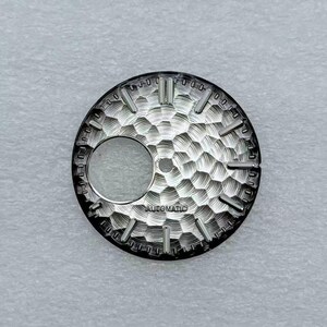 28,5 mm bikakebearbetad hamrad urtavla för NH38 NH70 skeletturverk Modifierade delar Applicerade index Flera färger Gör-det-själv-anpassad urtavla reparation black white silver