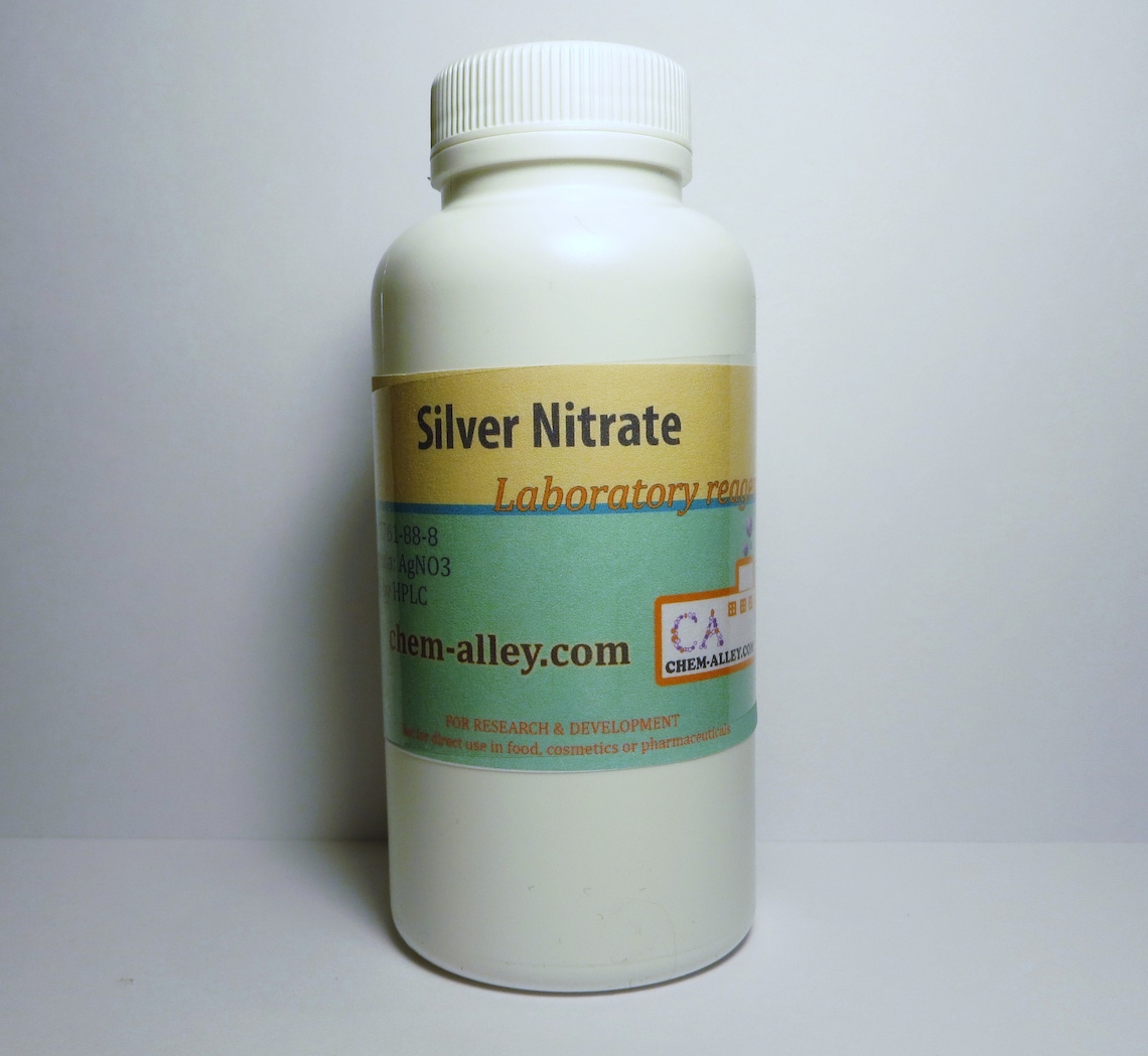 Silver Nitrate 99 powder lab grade 50 gr Etsy