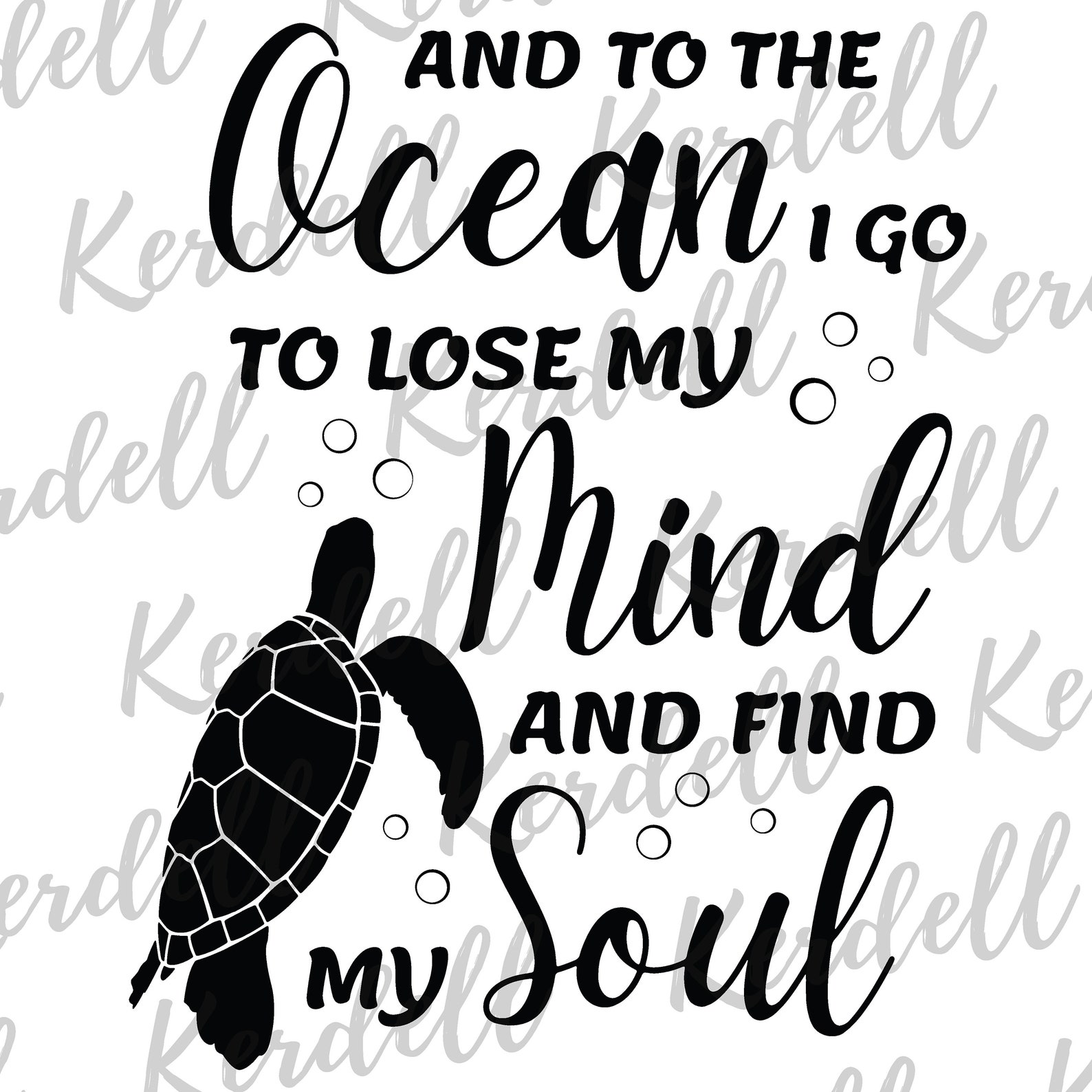 And to the Ocean I Go To Lose My Mind and Find My Soul Svg Etsy