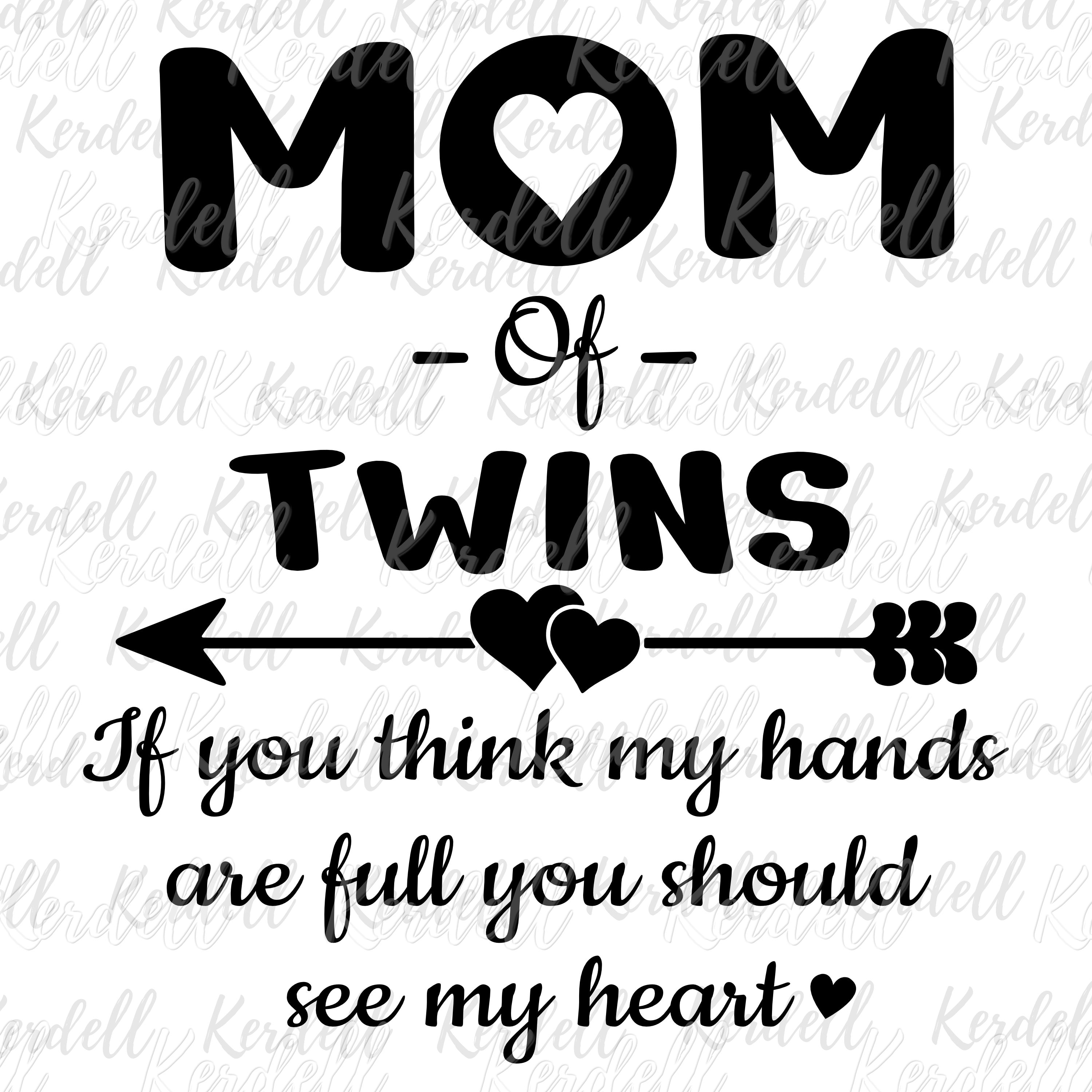 Mom of Twins SVG, Twin Day Svg, Mother's Day Svg, Funny Twin Mom