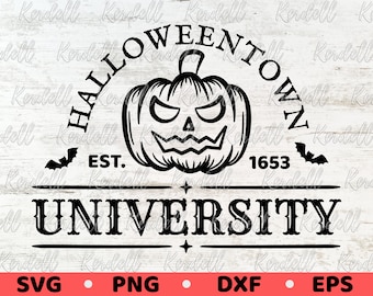 Halloweentown University SVG, Halloween Svg, Halloween Pumpkin svg, Spooky Vibes Svg, Fall Svg, Halloween shirt Svg Png Dxf Eps Sublimation