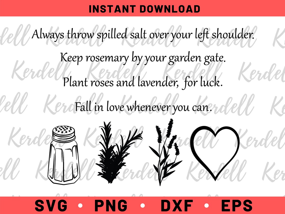 Practical Magic Quote SVG Always throw salt over your left | Etsy