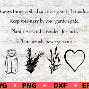 Practical Magic Quote SVG, Always Throw Salt Over Your Left Shoulder ...