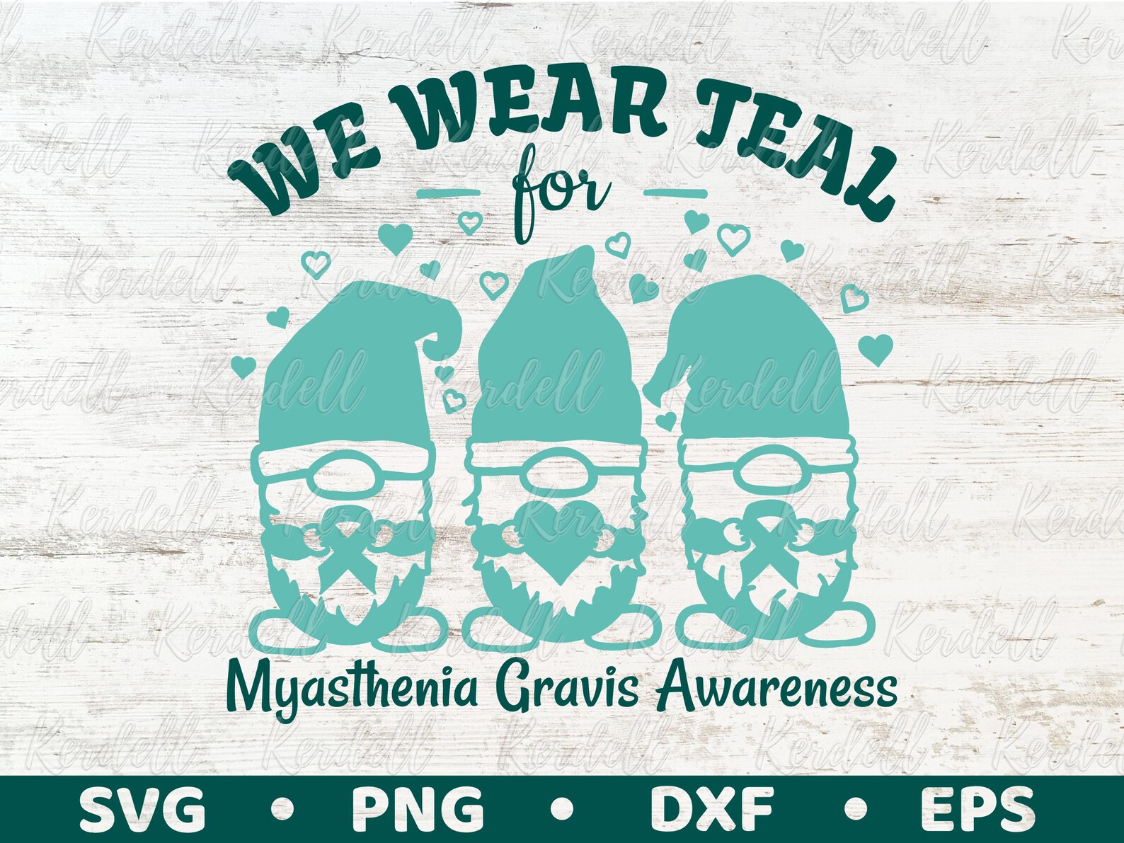 We Wear Teal for Myasthenia Gravis Awareness SVG, Teal Ribbon Svg, MG ...
