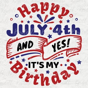 4th of july birthday svg
