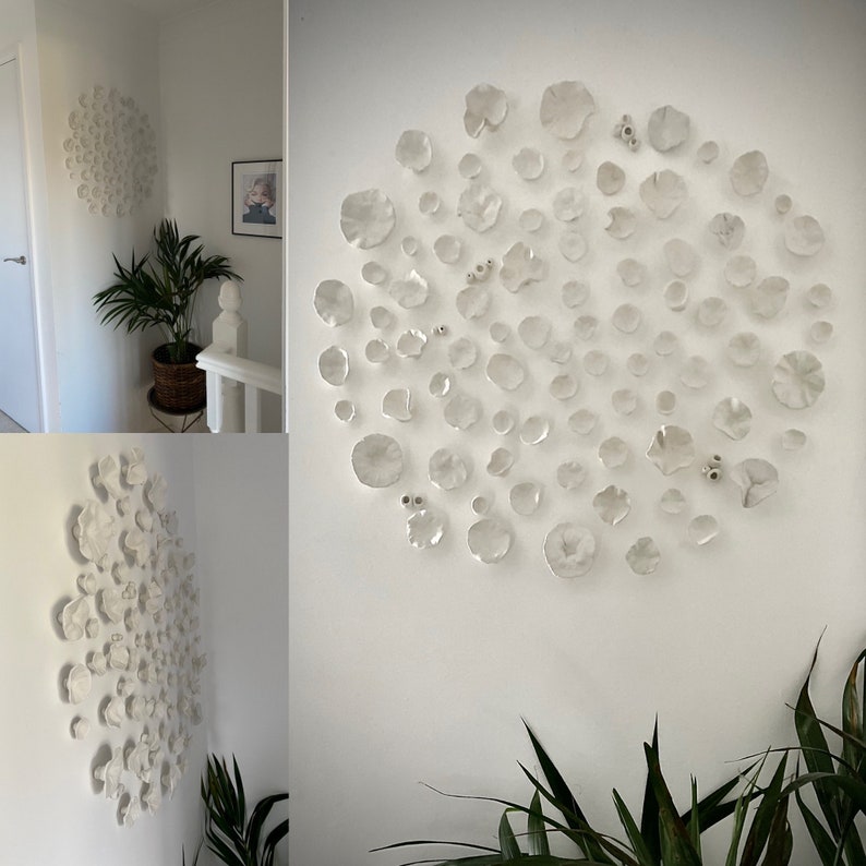 Handmade Clay Wall Sculpture DIY Design 100 pieces image 2