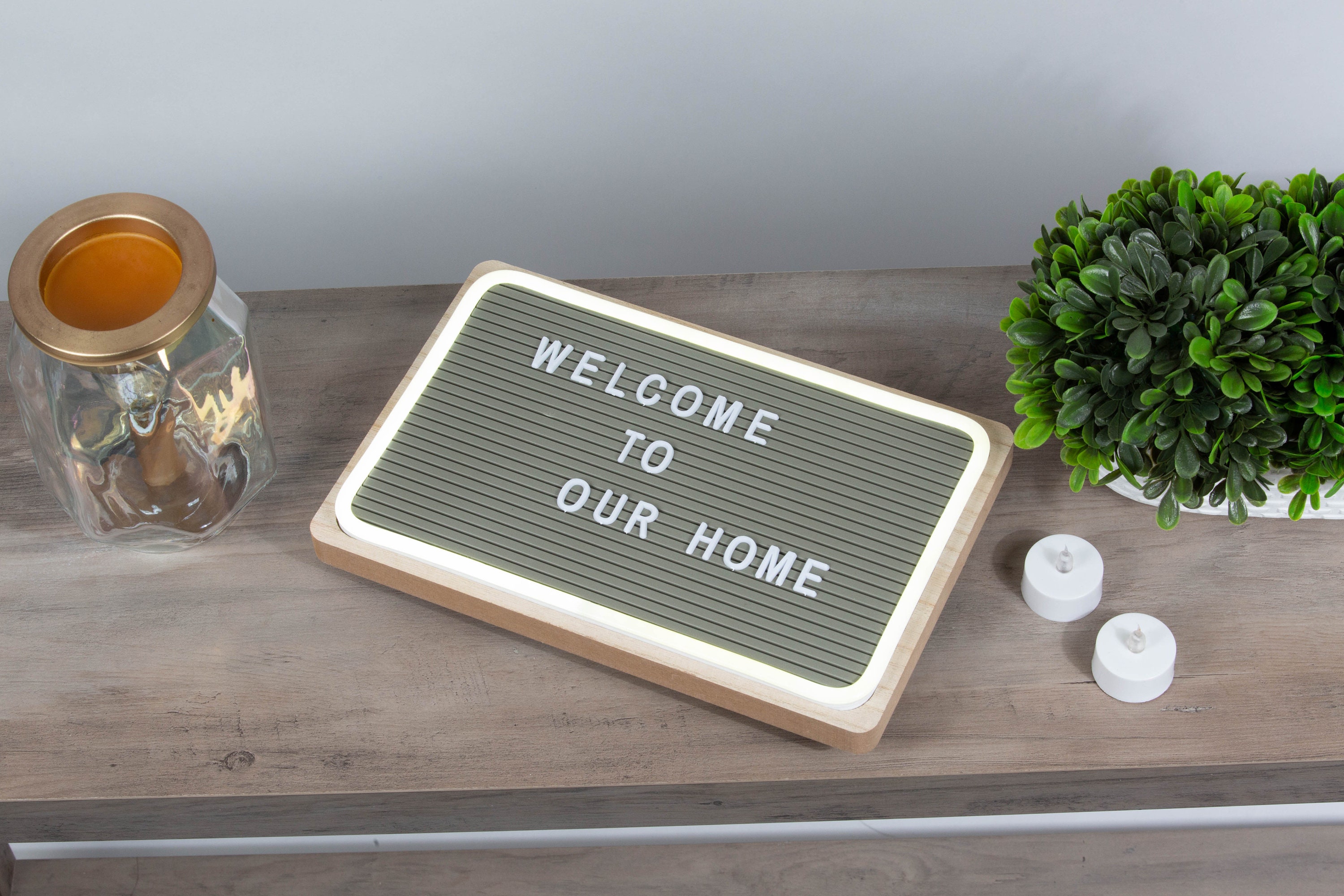 LED Light Up Wood Letter Box 143 Characters Portable Etsy