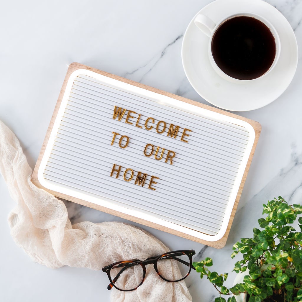 LED Light Up Wood Letter Box 143 Characters Portable Etsy