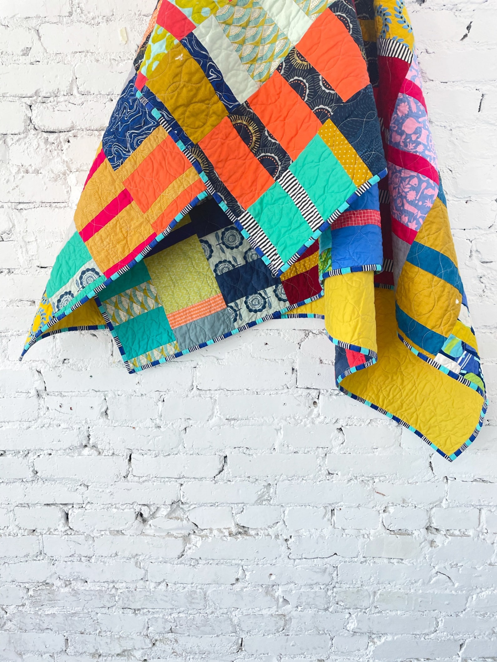 Custom Bars Quilt Hand Pieced Made to Order Quilt Bespoke Gift Design