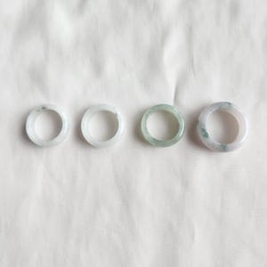 Echte Jade Jadeit Ring unbehandelt 100% natürlich Typ A echte burmesische Jade US6.5 7 8