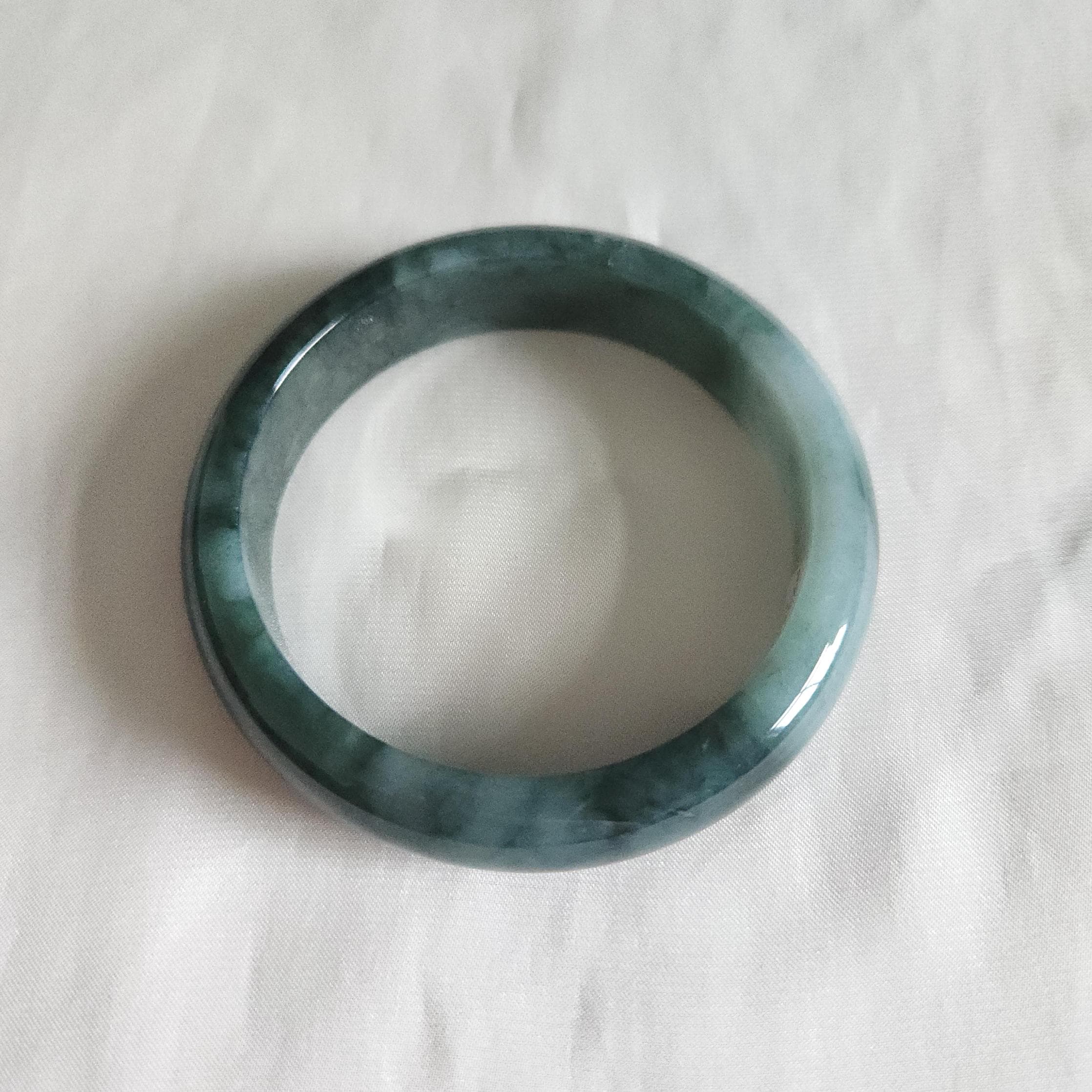 56.5mm インクブルー花柄A級翡翠バングル 天然ミャンマー産翡翠 - Etsy