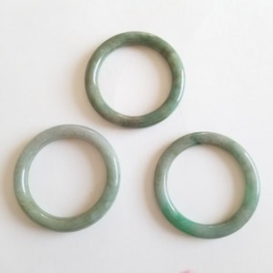 52 53 54 (for 53 54 55) 100% Natural Grade A Jadeite Genuine Burmese Jade Round Cylinder Bangle