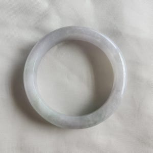 53mm Icy Light Spring Colour Untreated 100% Natural Grade A Jadeite Genuine Burmese Jade Bangle