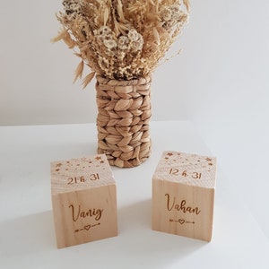 Birth/wedding keepsake cube