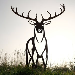 Stag art sculpture. Metal Art Work. Scottish Highlands. Royal Stag. Metal Garden Art. Garden Sculptures. Animal Garden Art