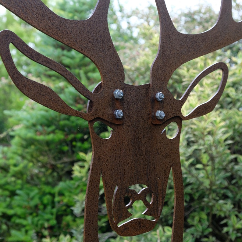 Stag art sculpture. Metal Art Work. Scottish Highlands. Royal Stag. Metal Garden Art. Garden Sculptures. Animal Garden Art