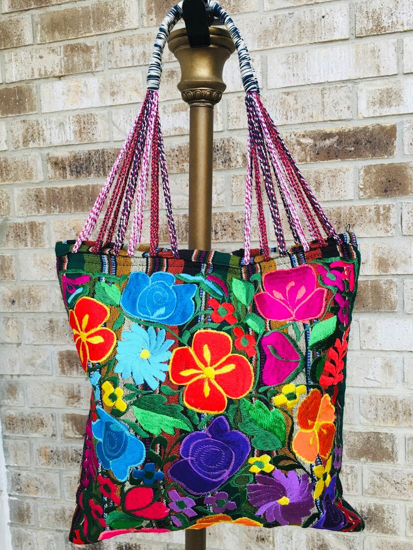 Mexican floral Embroidered purse. Over the shoulder purse. Etsy