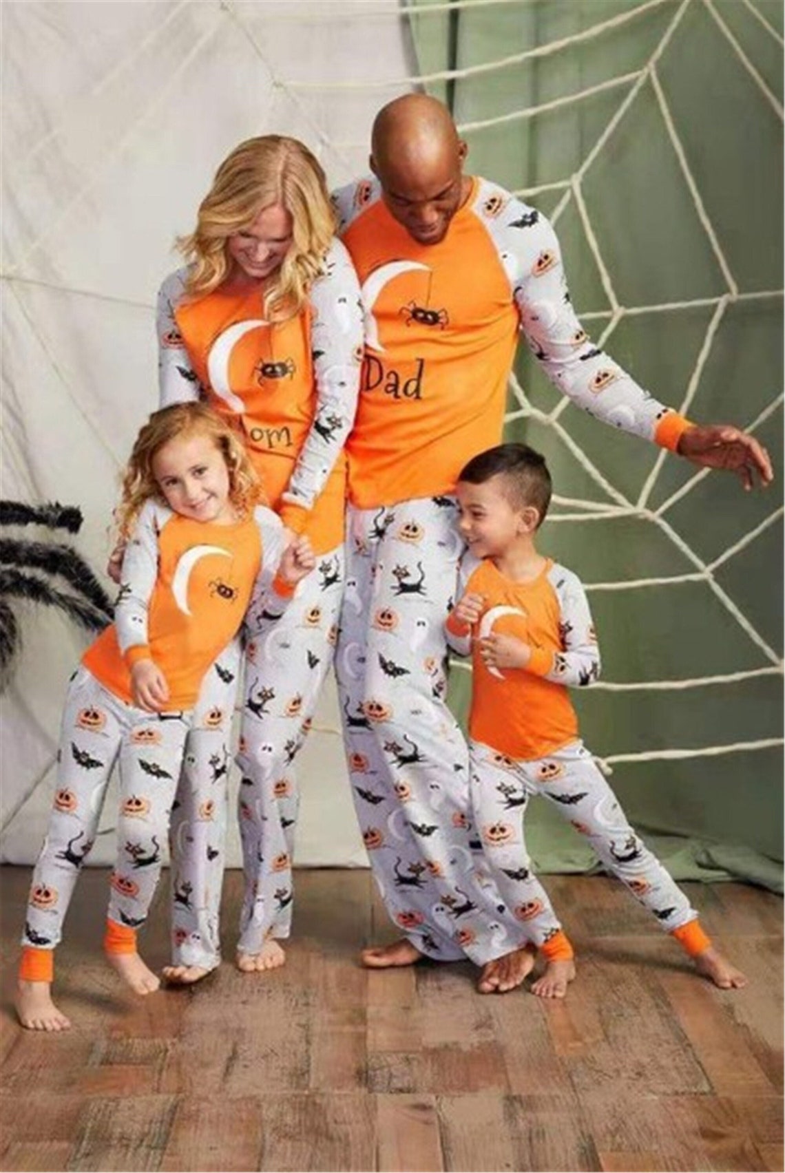 Halloween Family Pajamas Pumpkin Pajamas for the Whole Etsy