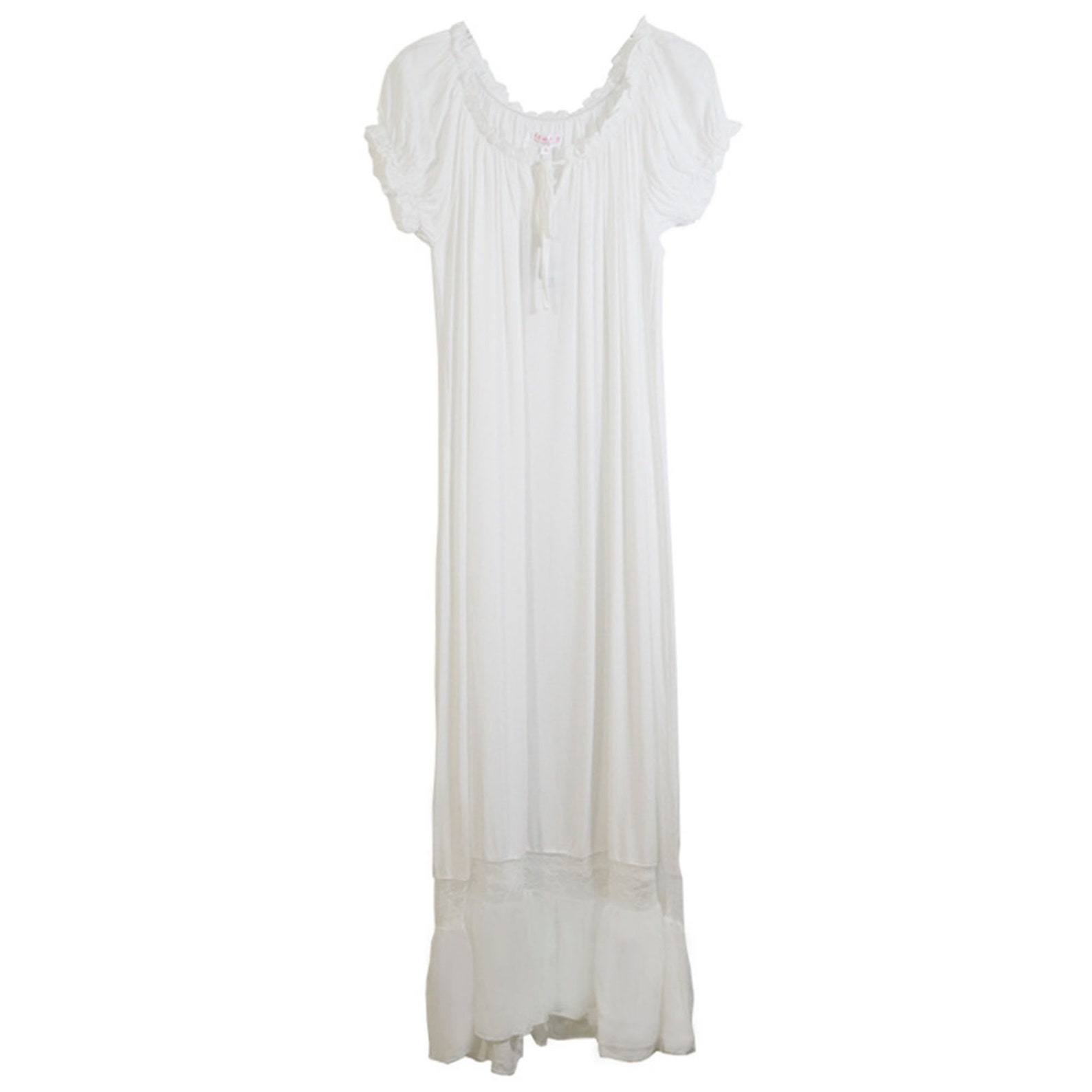 Elegant White Long Dress Cotton Pajama for Women Sweet | Etsy