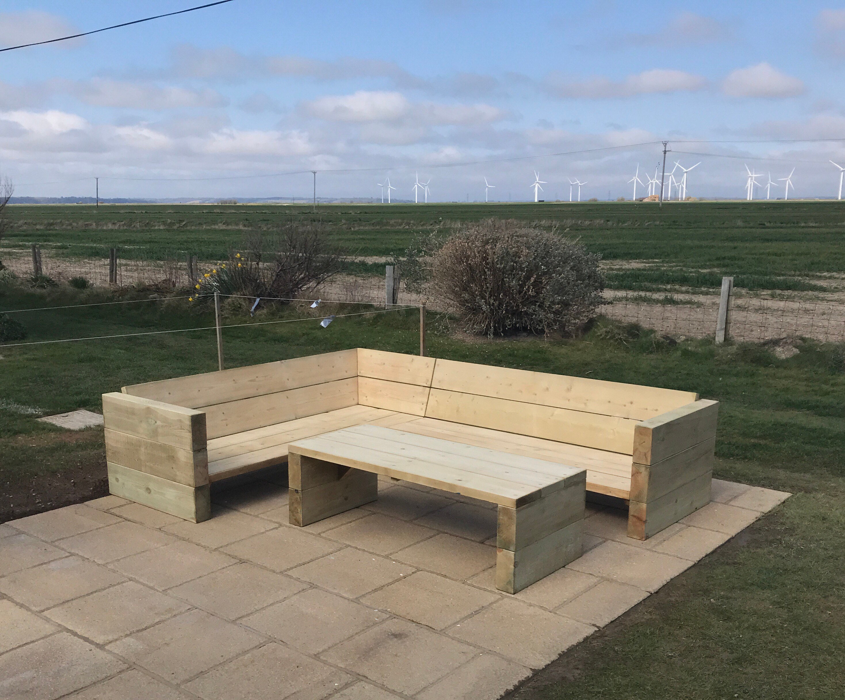 Scaffold board corner sofa deals
