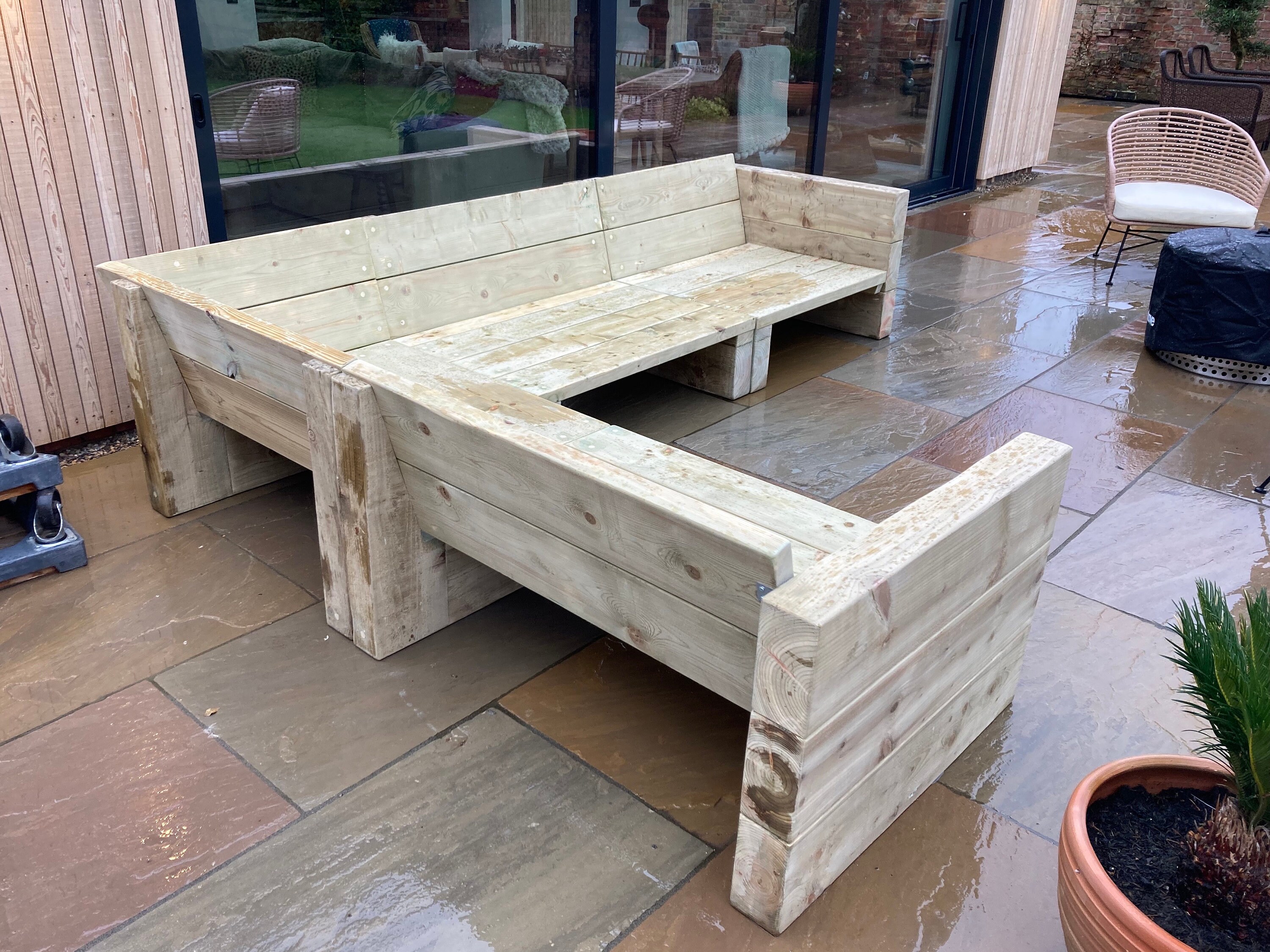 Scaffold board corner sofa discount