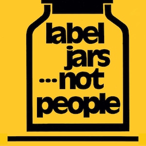 Poster - Label Jars Not People/Arts Aktivismus//Vielfalt, Gleichheit Inklusion//Kampf Rassismus 12x18