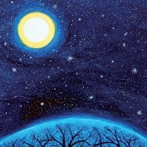 Biglietto di auguri - Luna luminosa//Biglietto di auguri//Diversità, uguaglianza, inclusione//Biglietto del solstizio